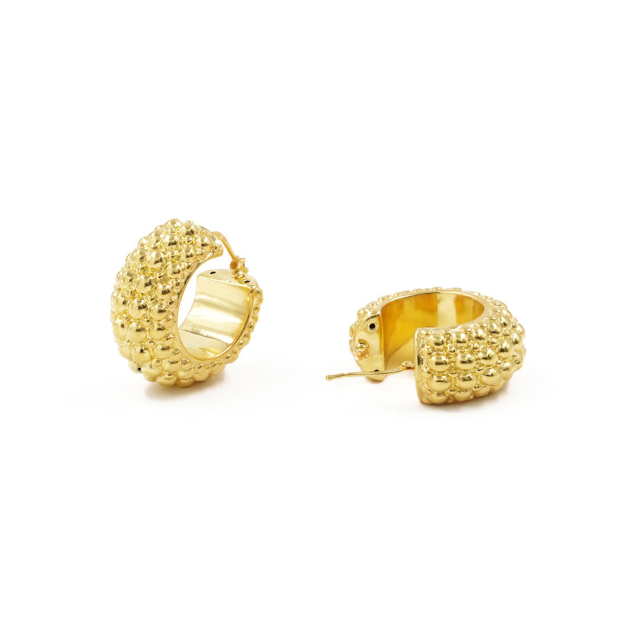 Orecchini in argento 925 a baionetta 30mm – Argentato - immagine 2