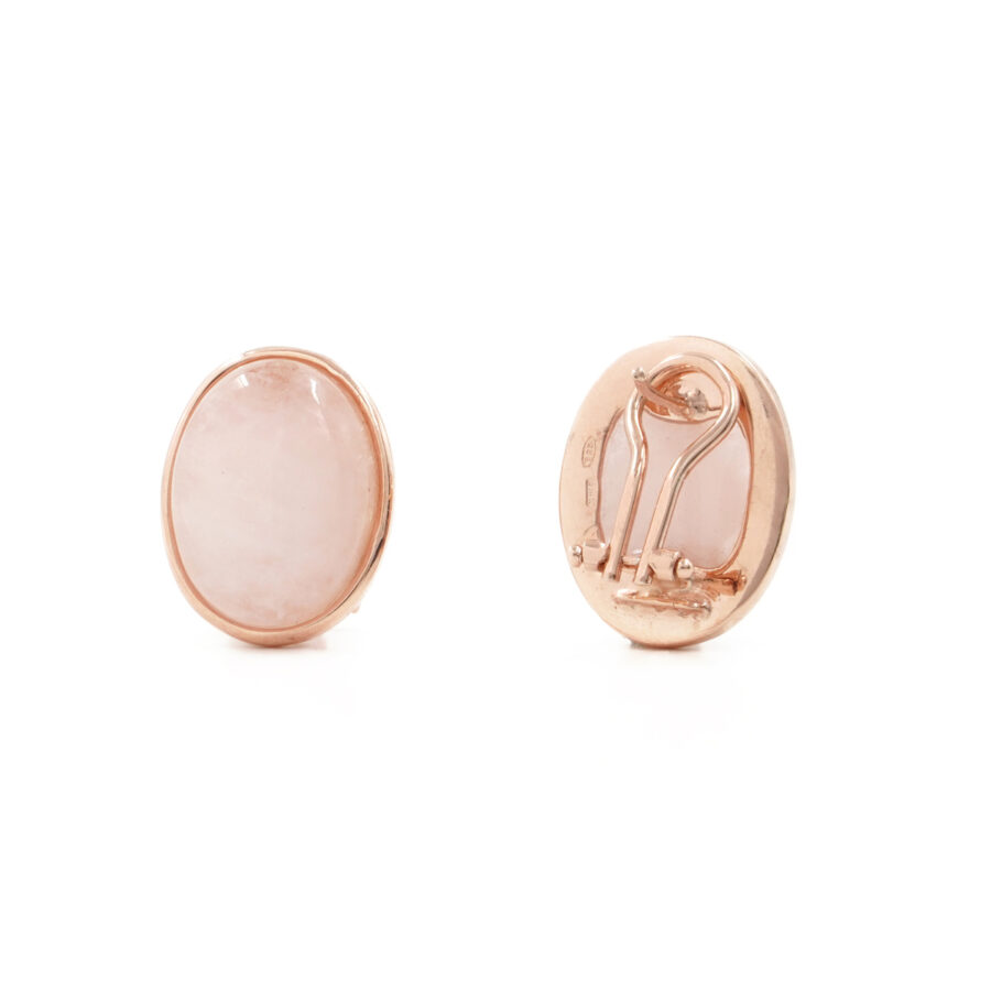 Orecchini in argento 925 con morganite – Rosato