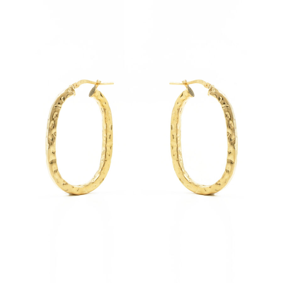 Orecchini in argento 925 a baionetta 36x24mm – Dorato