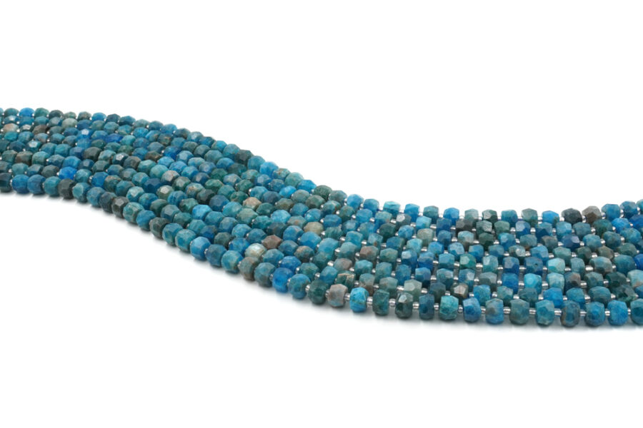 Apatite fili rondelle sfaccettate 8x6mm - immagine 2