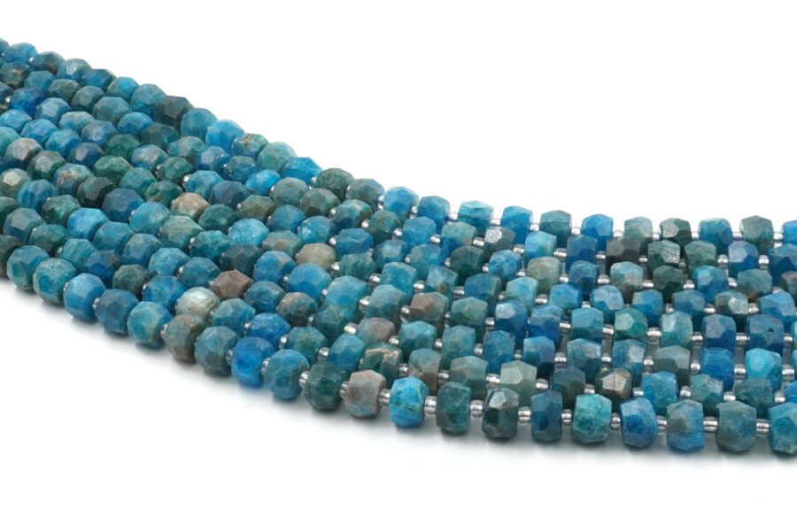 Apatite fili rondelle sfaccettate 8x6mm - immagine 3