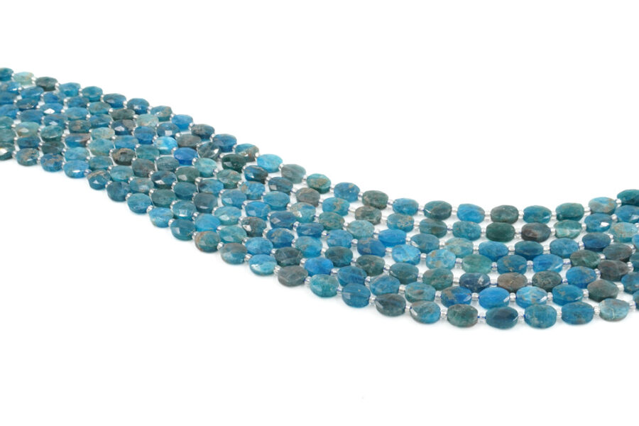 Apatite fili ovali sfaccettati 10x8mm - immagine 2
