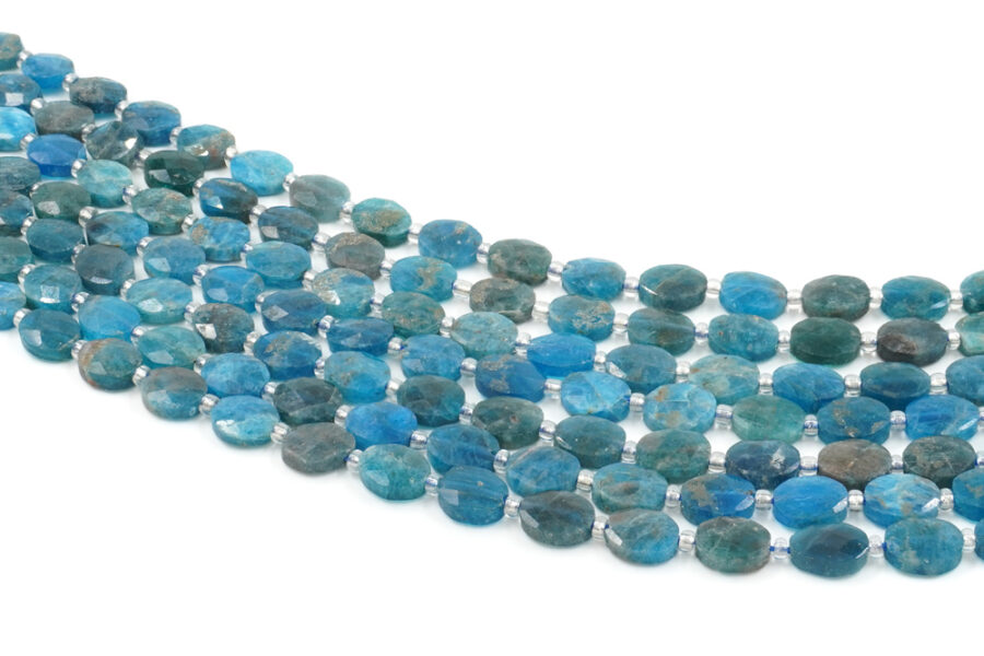 Apatite fili ovali sfaccettati 10x8mm - immagine 3