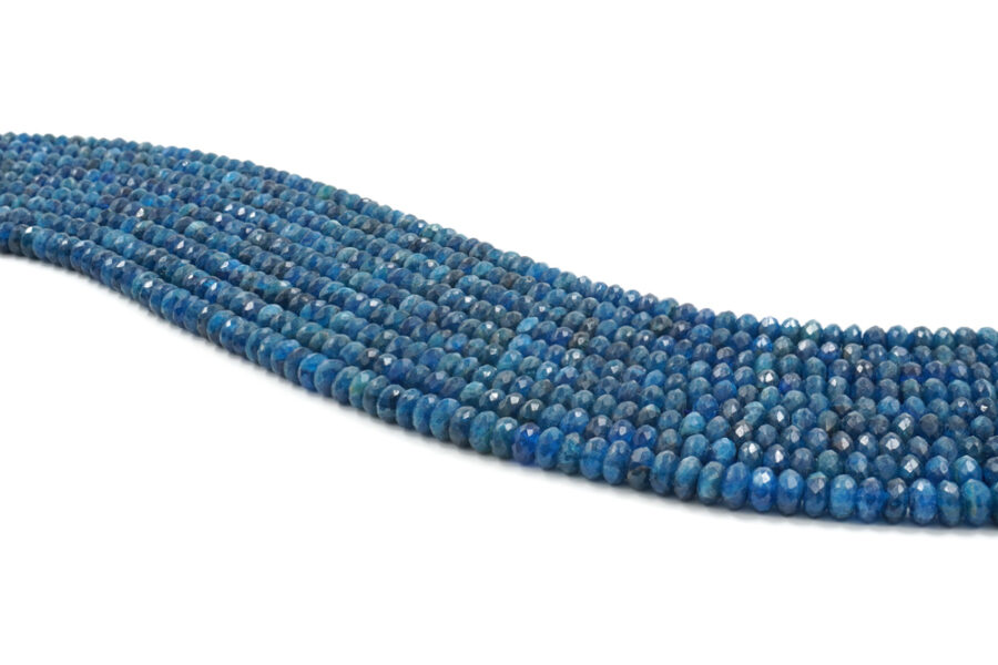 Apatite fili rondelle sfaccettate 7x4mm - immagine 2