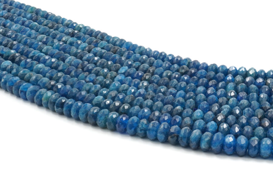 Apatite fili rondelle sfaccettate 7x4mm - immagine 3