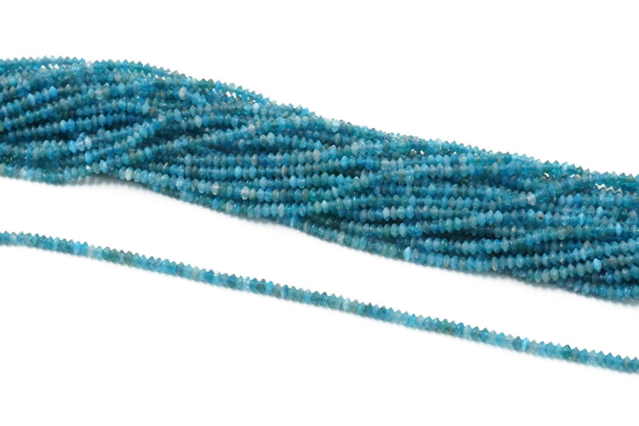 Apatite fili rondelle sfaccettate 3x2mm