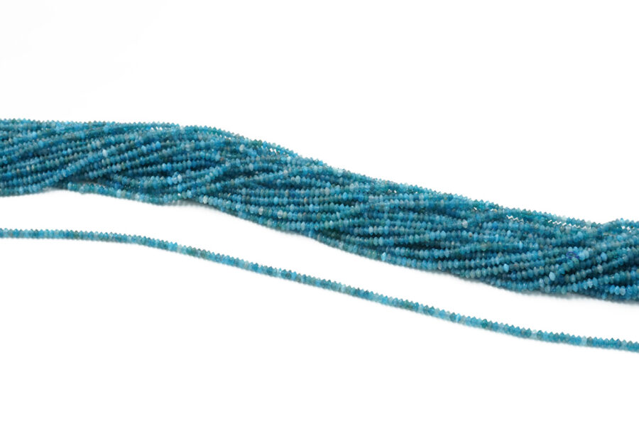 Apatite fili rondelle sfaccettate 3x2mm - immagine 2