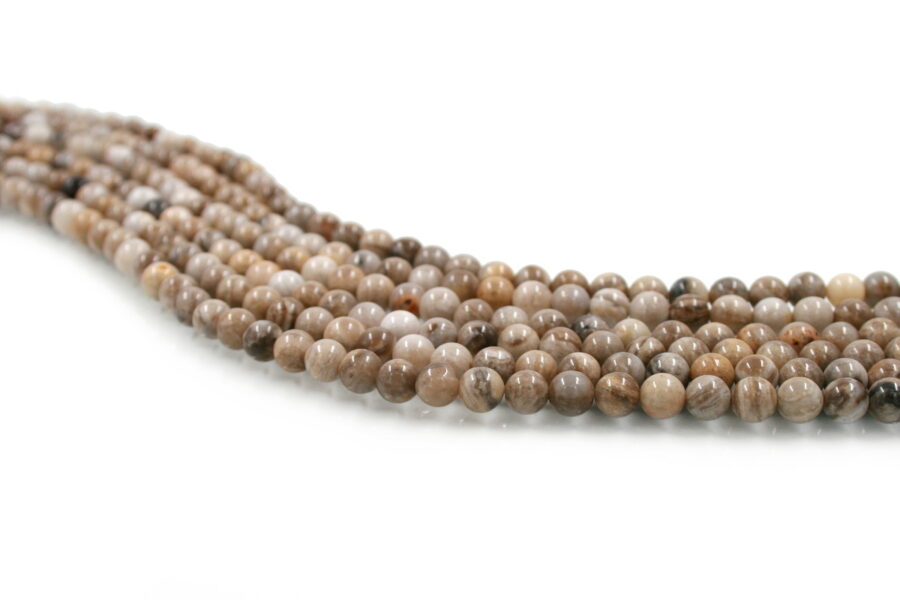 Astrophyllite silver fili round 6mm