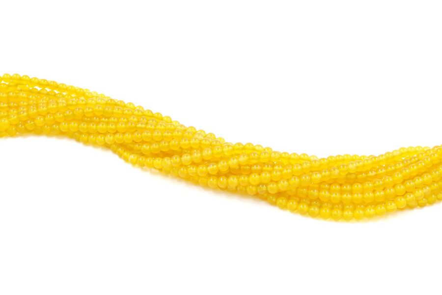 Agata Gialla tinta fili tondi 3mm a 8mm - immagine 2