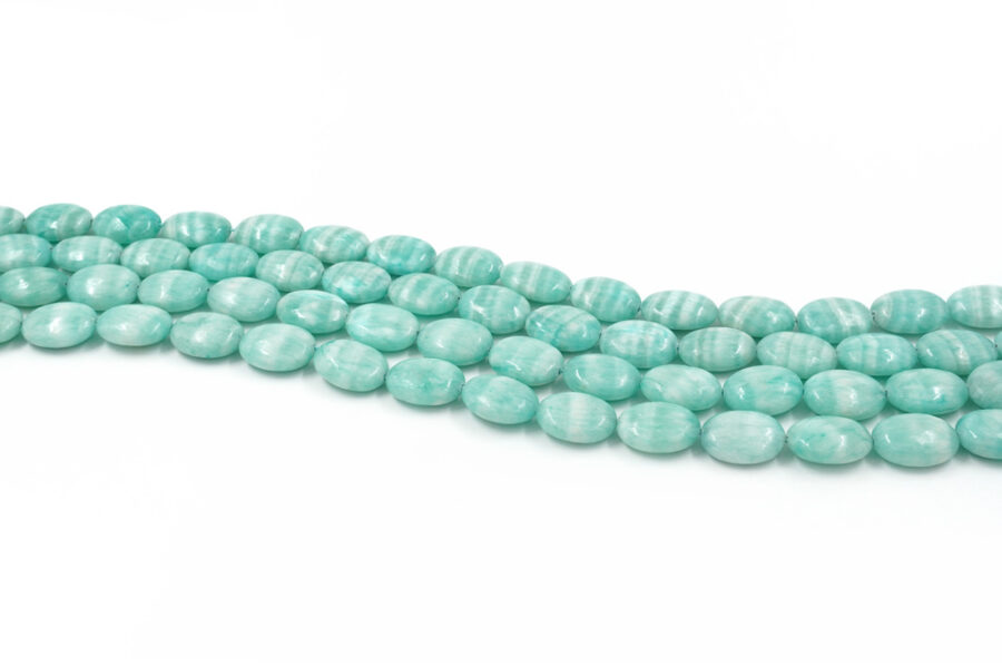 Giada tinta fili flat ovali 20x16mm – Verde - immagine 2