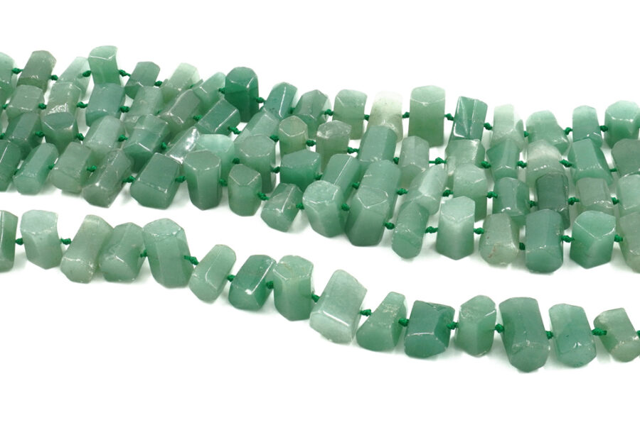 Avventurina verde fili cupolini ~14x10mm