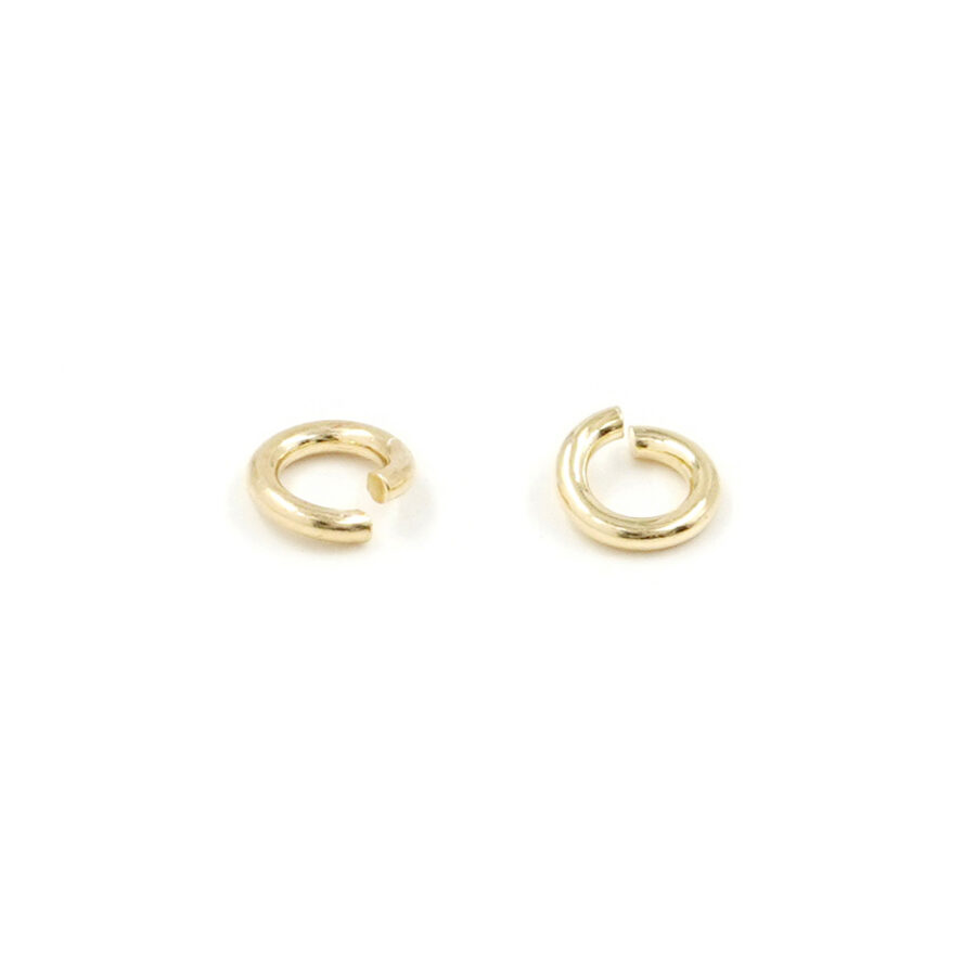 Argento 925‰ anelli aperti 5mm filo 0,80 [Buste da 40pz] – Dorati