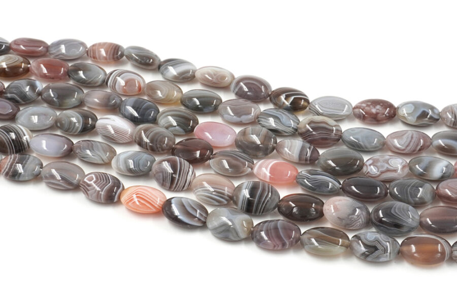 Agata botswana fili flat ovali 16x12mm