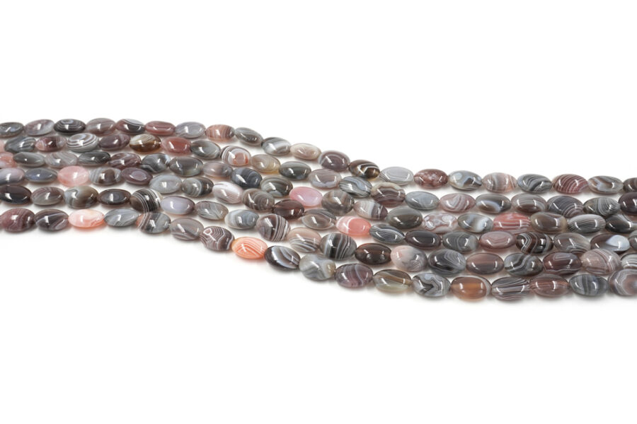 Agata botswana fili flat ovali 16x12mm - immagine 2