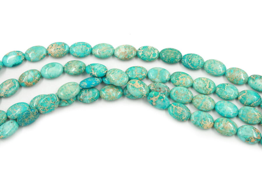 Blu Imperial Jasper fili ovali 18x13mm