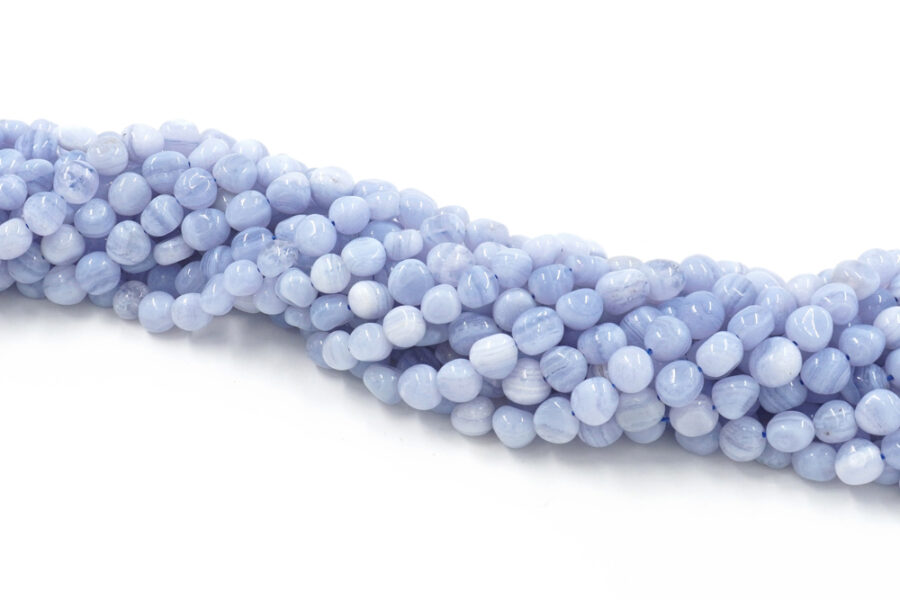 Blue lace agate fili sassi ~8x6mm – Qualità A