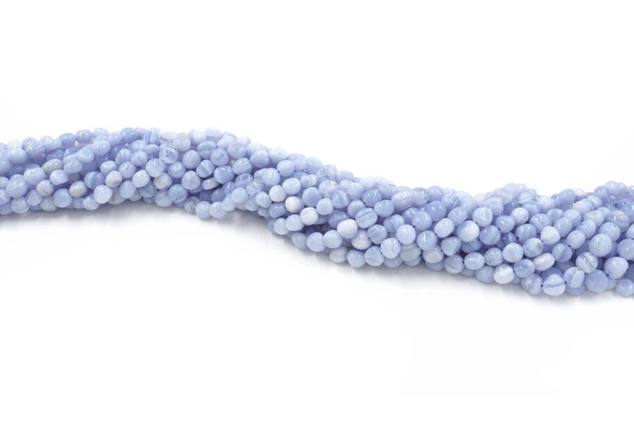 Blue lace agate fili sassi ~8x6mm – Qualità A - immagine 2