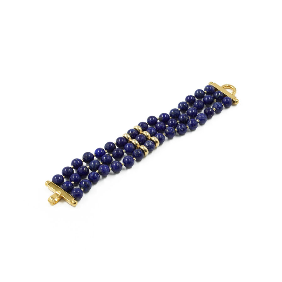 Bracciale Multifilo con lapis e chiusura in argento 925 – Dorato - immagine 2