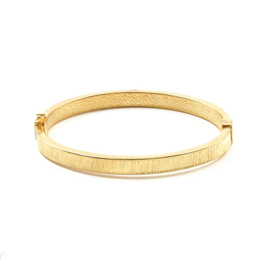 Bracciale ovale in argento 925 rigato – Dorato
