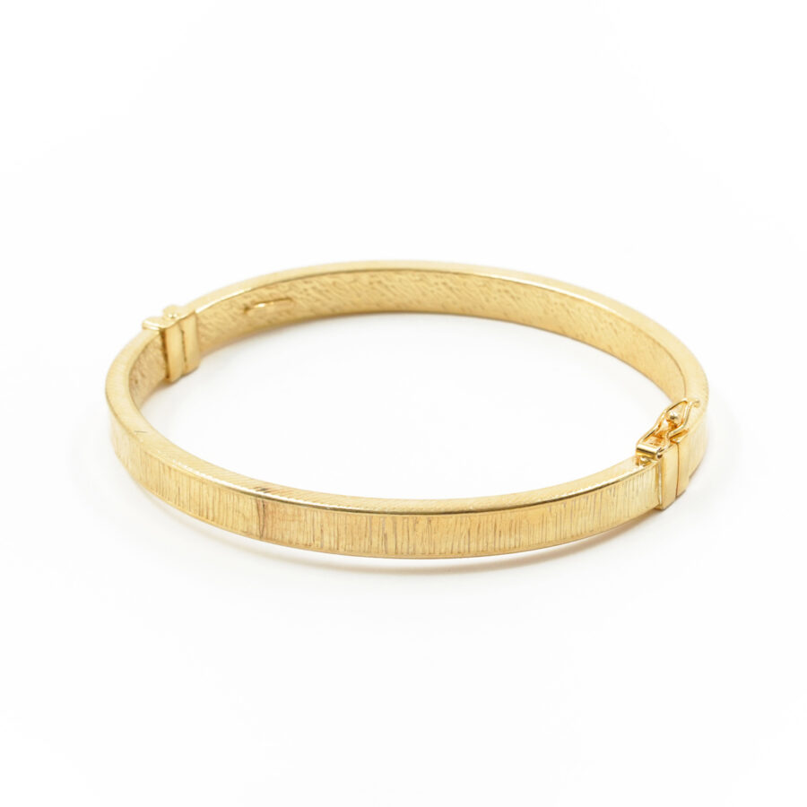 Bracciale ovale in argento 925 rigato – Dorato - immagine 2