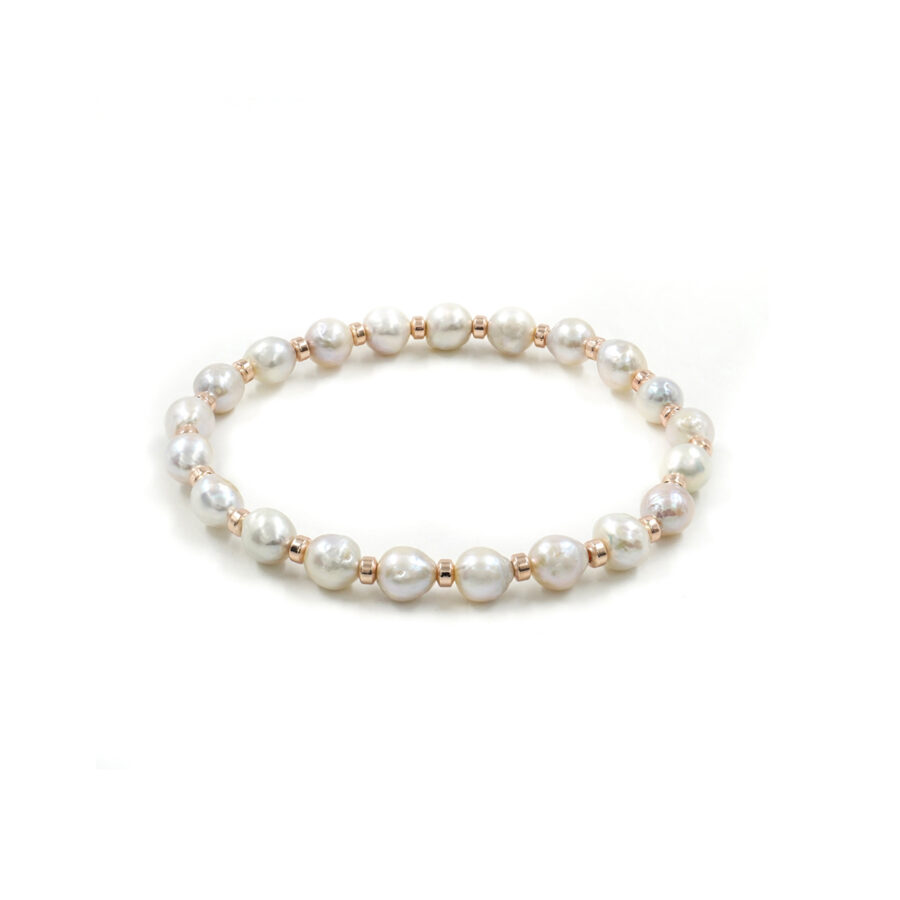Bracciale elastico con perle, ematite