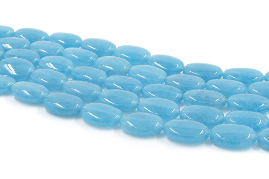 Blue spong quartz fili flat ovali 18x13mm