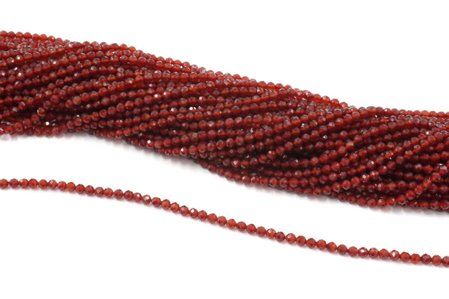 Agata Rossa fili tondi sfaccettati 4mm a 20mm - immagine 2