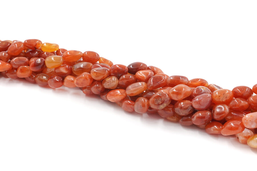 Agata rossa fili sassi 16x10mm - immagine 2