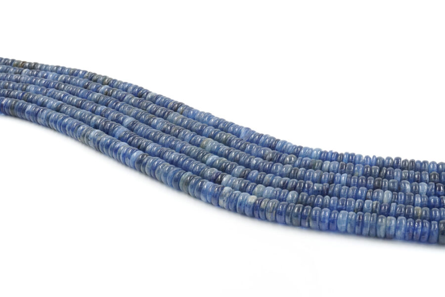 Cianite fili rondelle 8x2mm - immagine 2