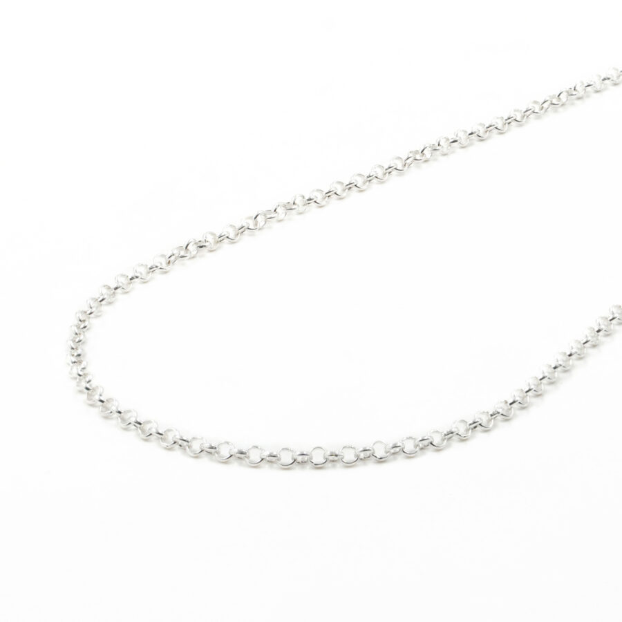 Collana rollò in argento 925 con bollatina – Lunghezza 40cm – Argentato