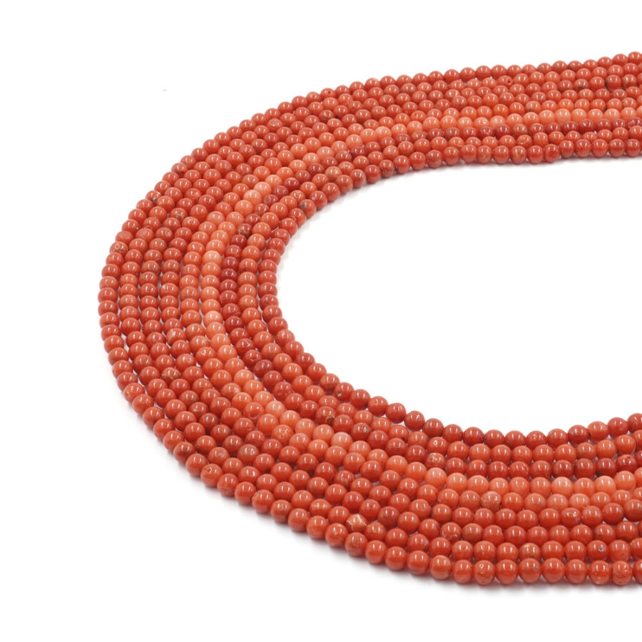 Corallo Mediterraneo fili round 3mm, 4mm, 5mm – Seconda Qualità