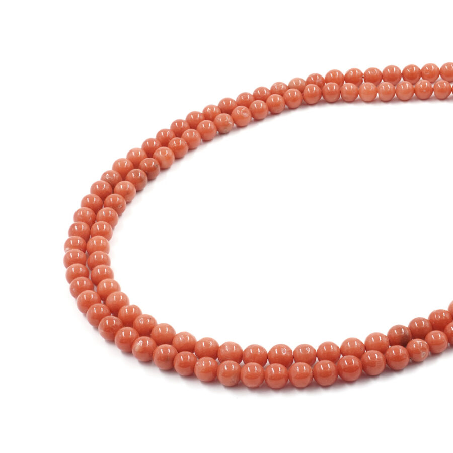 Corallo Mediterraneo fili round ~6mm – Terza Qualità – Colore Chiaro