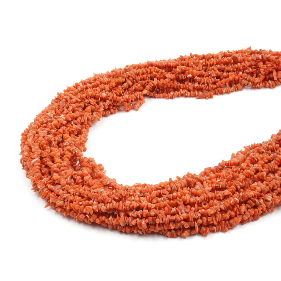 Corallo Mediterraneo fili chips ~3mm, ~4mm