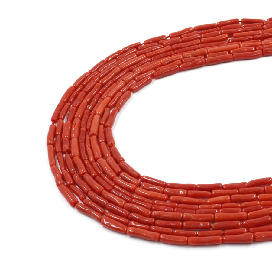 Corallo Mediterraneo fili cilindri ~12x3mm