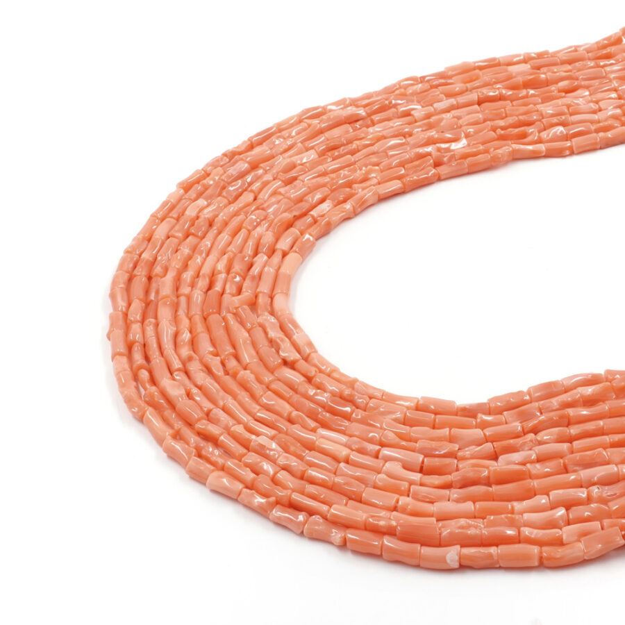 Corallo rosa fili cilindri – Varie Misure - immagine 3