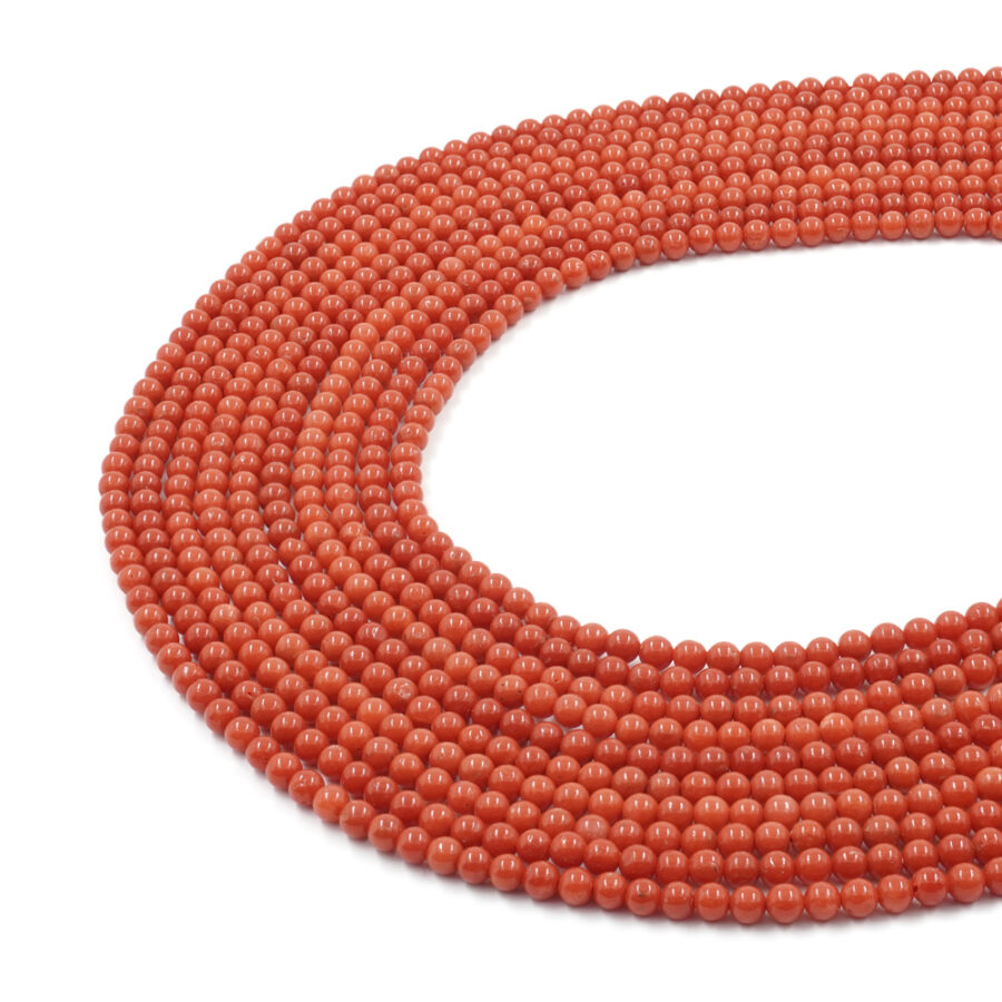Corallo Mediterraneo fili round ~3mm, ~4mm – Qualità Similnetto
