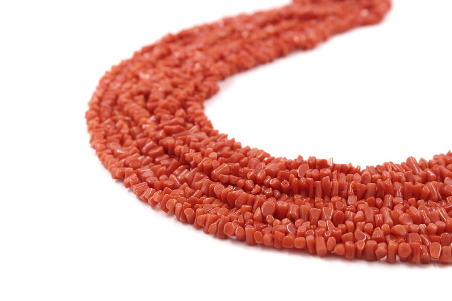 Corallo Mediterraneo fili cupolini ~ 4x3 - 6x5 mm