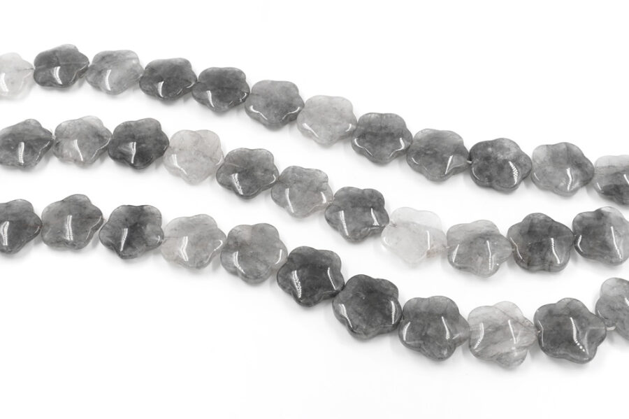Cloudy quartz fili fiori 30mm - immagine 2