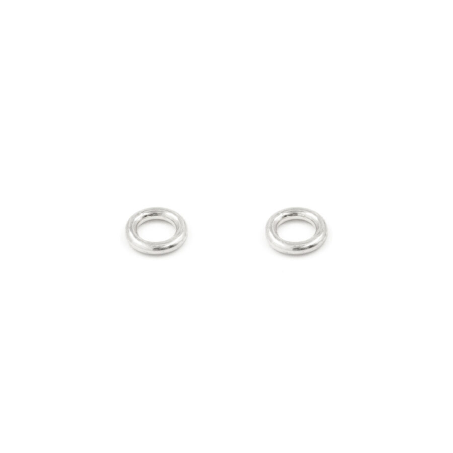 Argento 925‰ anelli <strong>chiusi</strong> 4mm filo 1,00 [Buste da 40pz] – Rodiato
