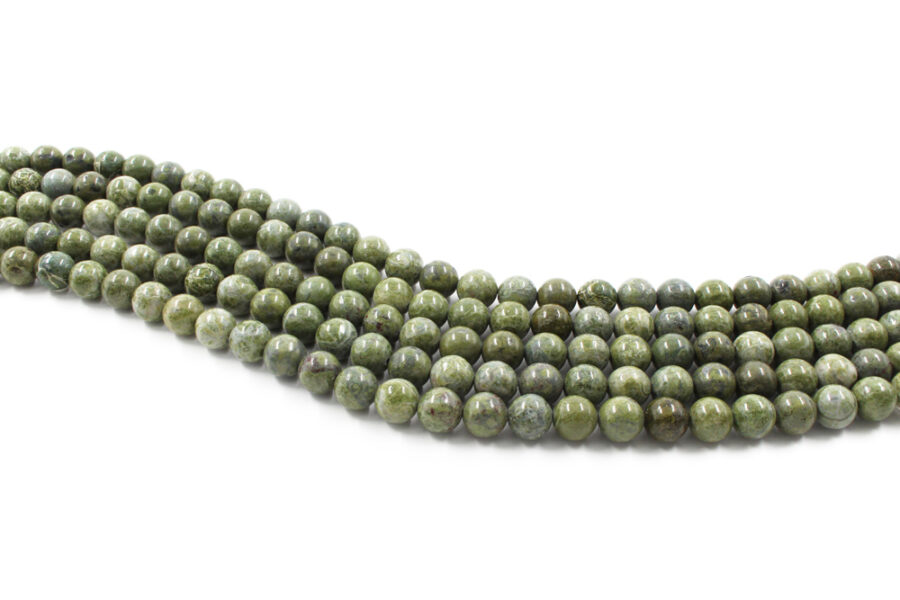 Diaspro Brecciato Verde fili tondi 6mm a 8mm - immagine 2