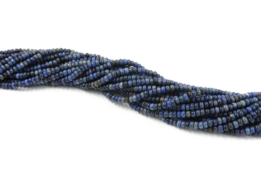 Dumortierite fili rondelle 6x4mm - immagine 2