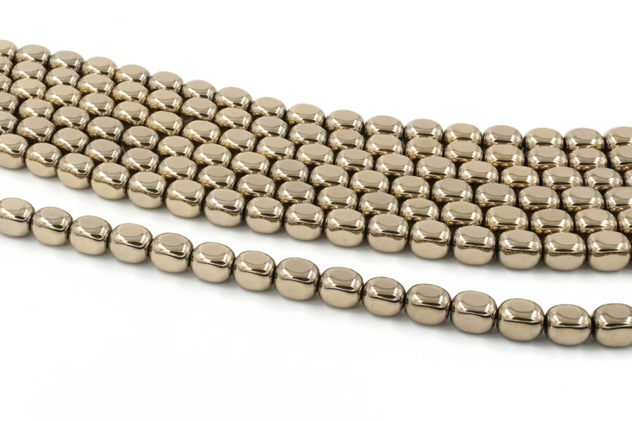 Ematite fili sassi 10x8mm – Colore Pirite