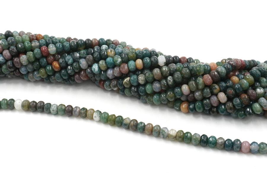 Agata Indiana fili rondelle sfaccettate 6x4mm - Fancy Jasper
