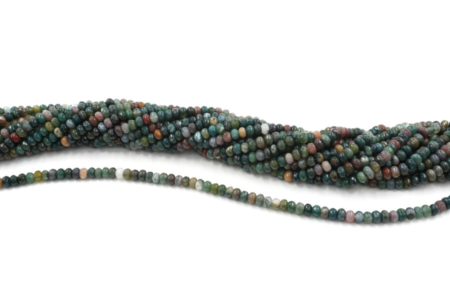 Agata Indiana fili rondelle sfaccettate 6x4mm - Fancy Jasper - immagine 2
