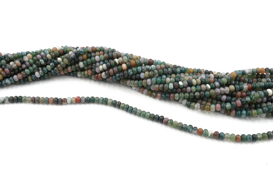 Agata Indiana fili rondelle 6x4mm - Fancy Jasper - immagine 2