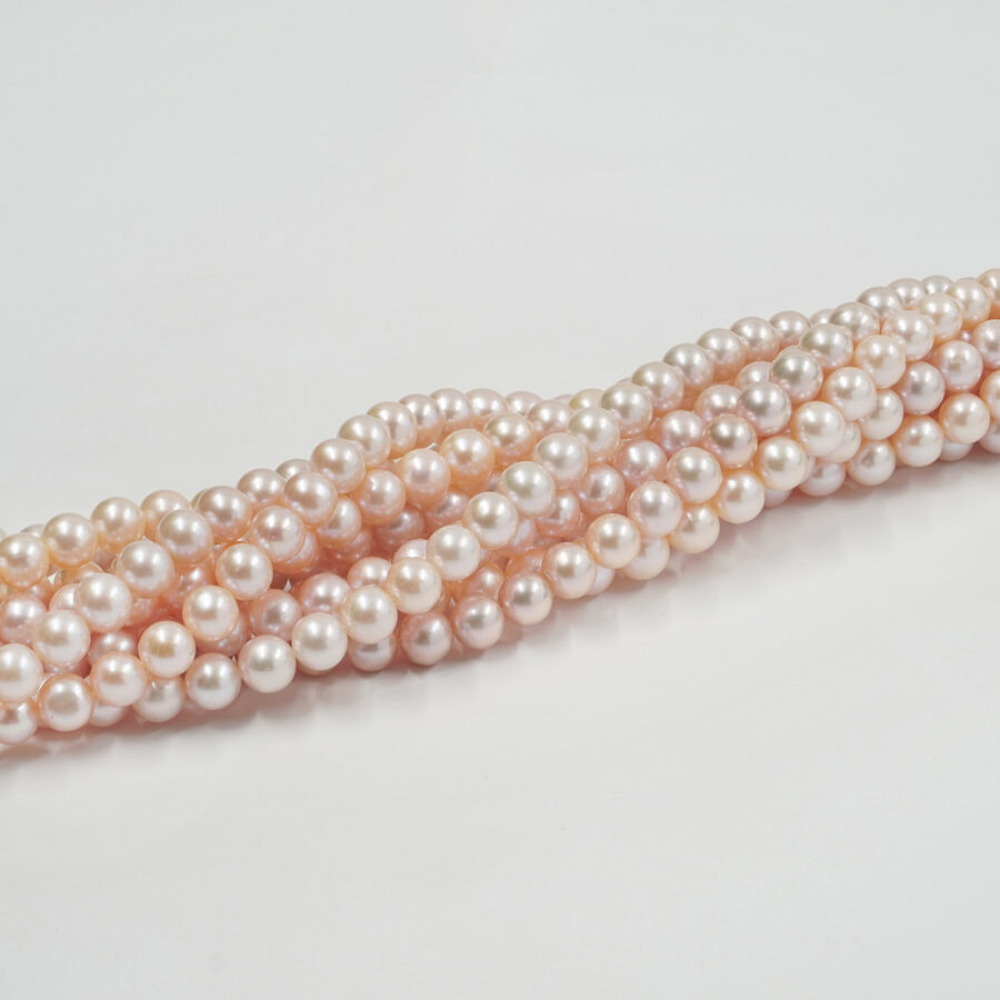 Perle d'acqua Dolce fili round 9-10mm – Color Naturale - immagine 2
