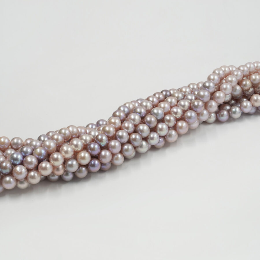 Perle d'acqua Dolce fili round 9-10mm – Color Naturale - immagine 3