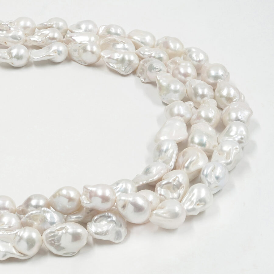 Perle d'Acqua Dolce fili barocco con nucleo 14-17mm - peso 80/90gr