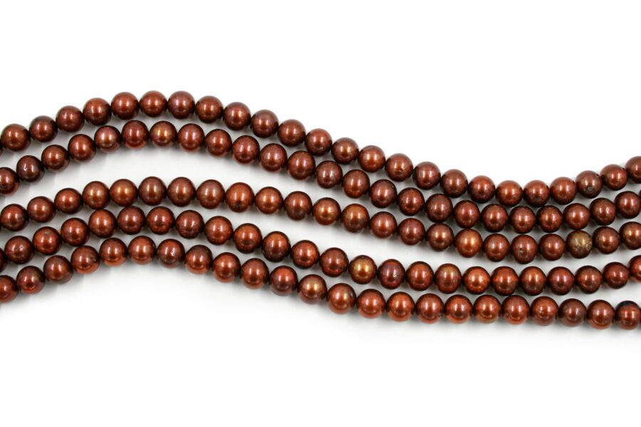 Perle d'Acqua Dolce fili round 11½-12mm – Marrone