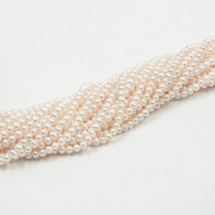 Perle d'acqua Dolce fili round 3½-4mm